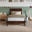 Berkshire Twin Wood Low Profile Platform Bed in Walnut