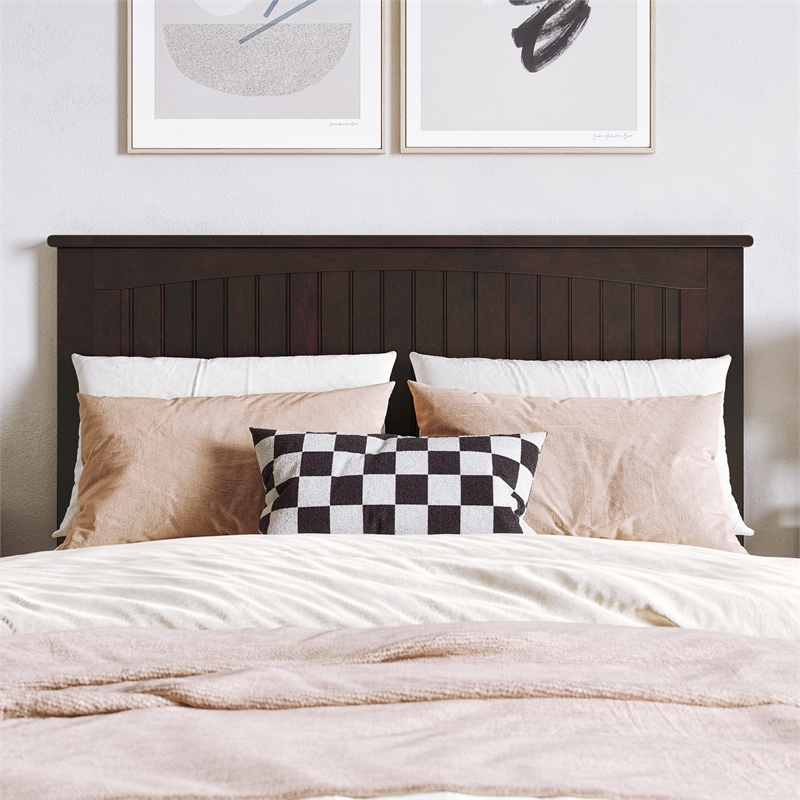 Naples Full Wood Low Profile Platform Bed in Espresso