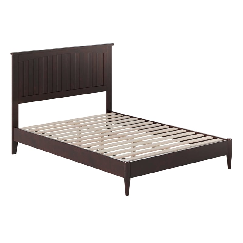 Naples Full Wood Low Profile Platform Bed in Espresso