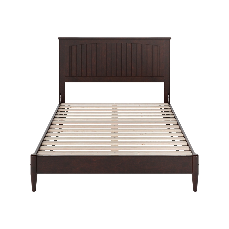 Naples Full Wood Low Profile Platform Bed in Espresso