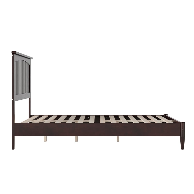 Naples Full Wood Low Profile Platform Bed in Espresso