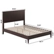 Naples Full Wood Low Profile Platform Bed in Espresso