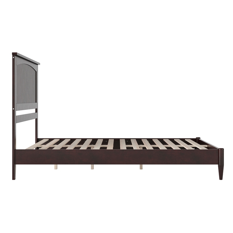 Naples Queen Wood Low Profile Platform Bed in Espresso