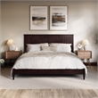Naples King Wood Low Profile Platform Bed in Espresso