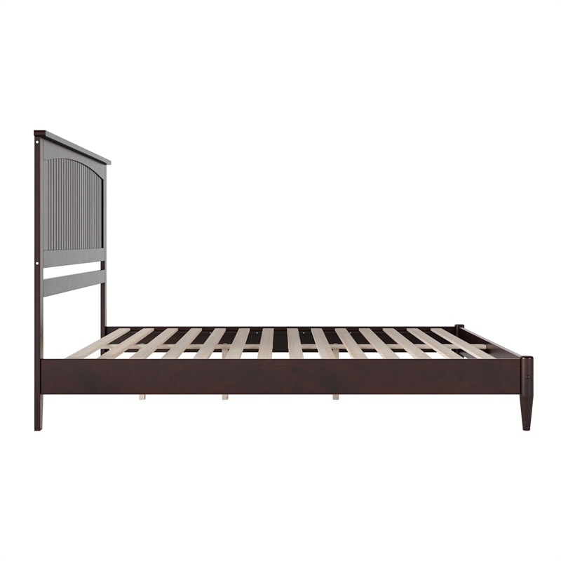 Naples King Wood Low Profile Platform Bed in Espresso