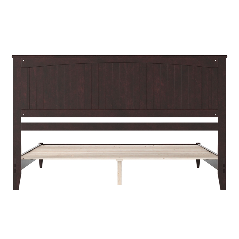 Naples King Wood Low Profile Platform Bed in Espresso