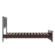 Charlotte Twin XL Low Profile Platform Bed with Matching Footboard in Espresso
