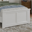 Charlotte Twin XL Wood Low Profile Platform Bed with Matching Footboard in White