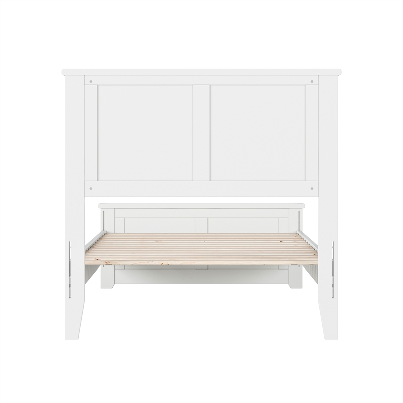 Charlotte Twin XL Wood Low Profile Platform Bed with Matching Footboard in White