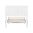 Charlotte Twin XL Wood Low Profile Platform Bed with Matching Footboard in White
