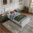 Charlotte Twin XL Wood Low Profile Platform Bed with Matching Footboard in White