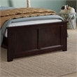 Charlotte Twin Wood Low Profile Platform Bed with Matching Footboard in Espresso