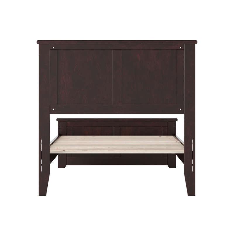 Charlotte Twin Wood Low Profile Platform Bed with Matching Footboard in Espresso