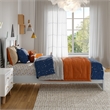 Charlotte Twin Wood Low Profile Platform Bed with Matching Footboard in White