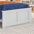 Charlotte Twin Wood Low Profile Platform Bed with Matching Footboard in White