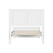 Charlotte Twin Wood Low Profile Platform Bed with Matching Footboard in White