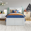 Charlotte Twin Wood Low Profile Platform Bed with Matching Footboard in White