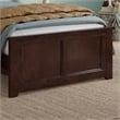 Charlotte Twin Wood Low Profile Platform Bed with Matching Footboard in Walnut