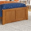 Charlotte Twin Low Profile Platform Bed with Matching Footboard in Light Toffee