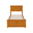 Charlotte Twin Low Profile Platform Bed with Matching Footboard in Light Toffee