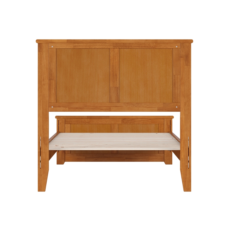 Charlotte Twin Low Profile Platform Bed with Matching Footboard in Light Toffee