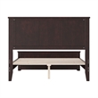Charlotte Full Wood Low Profile Platform Bed with Matching Footboard in Espresso