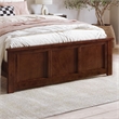 Charlotte Full Wood Low Profile Platform Bed with Matching Footboard in Walnut