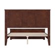 Charlotte Full Wood Low Profile Platform Bed with Matching Footboard in Walnut