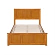 Charlotte Full Low Profile Platform Bed with Matching Footboard in Light Toffee