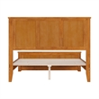 Charlotte Full Low Profile Platform Bed with Matching Footboard in Light Toffee