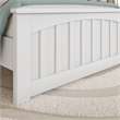 Becket Twin Wood Low Profile Platform Bed with Matching Footboard in White