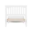 Becket Twin Wood Low Profile Platform Bed with Matching Footboard in White