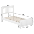 Becket Twin Wood Low Profile Platform Bed with Matching Footboard in White