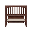 Becket Twin Wood Low Profile Platform Bed with Matching Footboard in Walnut