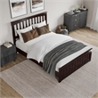 Becket Full Wood Low Profile Platform Bed with Matching Footboard in Espresso