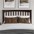 Becket Full Wood Low Profile Platform Bed with Matching Footboard in Espresso