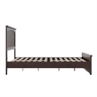 Becket Full Wood Low Profile Platform Bed with Matching Footboard in Espresso