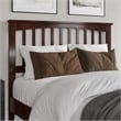 Becket Full Wood Low Profile Platform Bed with Matching Footboard in Walnut