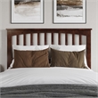 Becket Full Wood Low Profile Platform Bed with Matching Footboard in Walnut