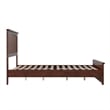 Becket Full Wood Low Profile Platform Bed with Matching Footboard in Walnut