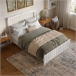 Becket Queen Wood Low Profile Platform Bed with Matching Footboard in White