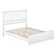 Becket Queen Wood Low Profile Platform Bed with Matching Footboard in White