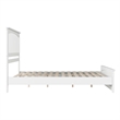 Becket Queen Wood Low Profile Platform Bed with Matching Footboard in White