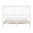 Becket Queen Wood Low Profile Platform Bed with Matching Footboard in White