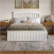 Becket Queen Wood Low Profile Platform Bed with Matching Footboard in White