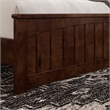 Becket Queen Wood Low Profile Platform Bed with Matching Footboard in Walnut