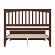 Becket Queen Wood Low Profile Platform Bed with Matching Footboard in Walnut
