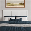 Charlotte Queen Wood Low Profile Platform Bed with Matching Footboard in White
