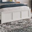 Charlotte Queen Wood Low Profile Platform Bed with Matching Footboard in White