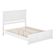 Charlotte Queen Wood Low Profile Platform Bed with Matching Footboard in White